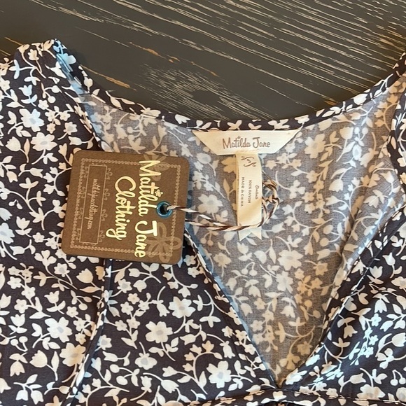 MATILDA Jane - The Breezeway Blouse black grey floral top shirt women’s NWT sz S - Picture 10 of 11